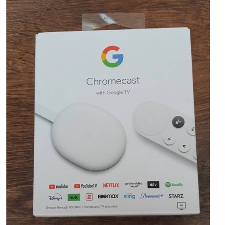 近全新 聯強保固中 Google Chromecast 4 TV 4K 媒體播放器 鏡像 電視棒 電視盒(附保護套)