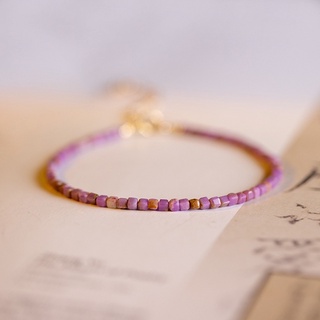 【光之捕夢網】紫云母細款手鍊2.5mm天然水晶手鏈手珠飾品