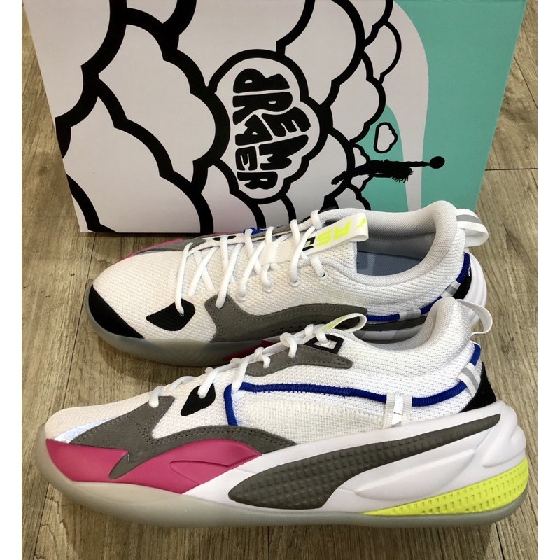 Puma Rs Dreamer男款白灰桃藍色籃球鞋 02 蝦皮購物