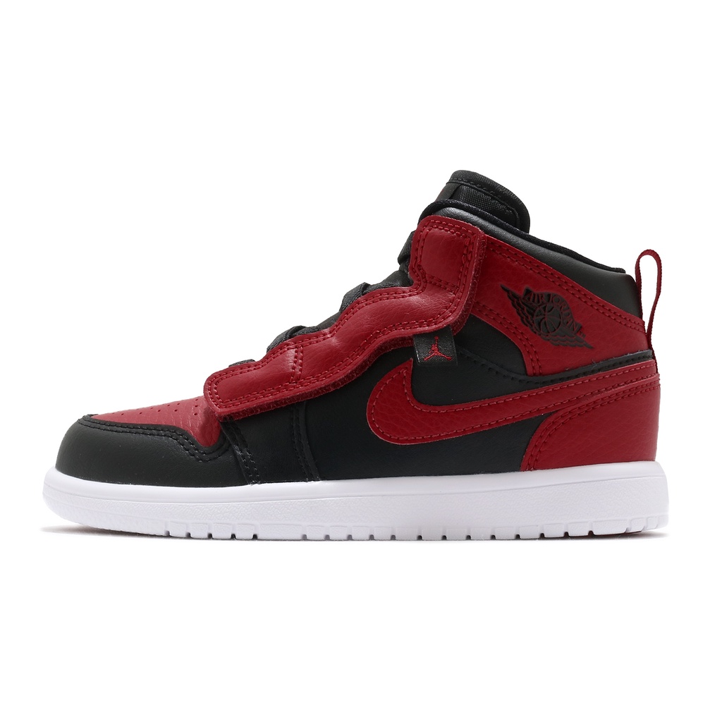 Nike 休閒鞋 Jordan 1 Mid ALT 黑 紅 童鞋 中童鞋 AJ1 魔鬼氈【ACS】 AR6351-074