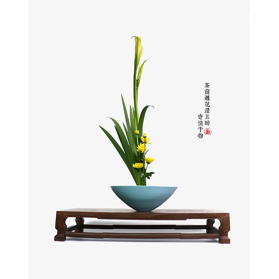 花盆 池坊花道花器黑色藍色磨砂質感生花立花器花盆小原流自由花花藝 H396 蝦皮購物