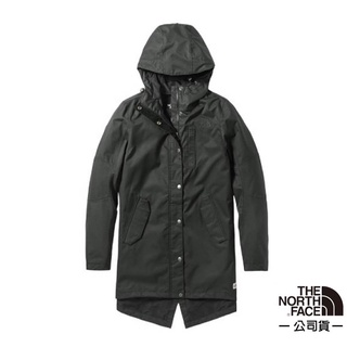 【美國 The North Face】女款 防風防水透氣耐磨連帽外套 夾克 風雨衣 3VU4-JK3 黑 N