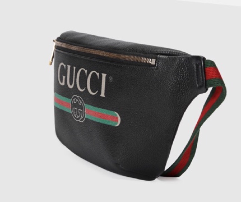 gucci leather print belt bag