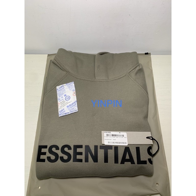 現貨 Essentials FOG 水泥灰CEMENT Taupe Logo Pullover Hoodie 棉質帽T