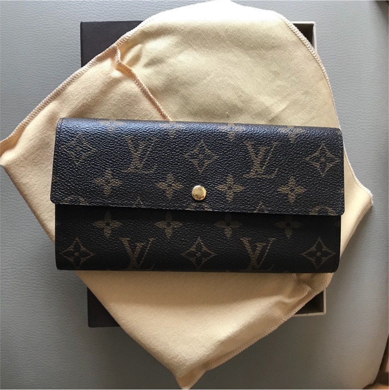 LV M61734 經典老花monogram 信封長夾