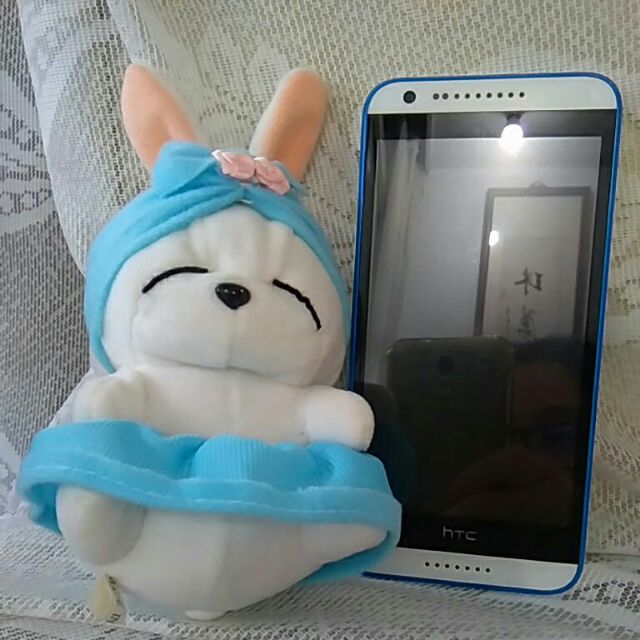 粉藍浴袍賤兔娃娃 #00038