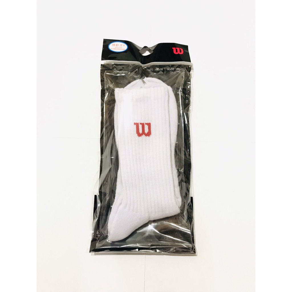 【曼森體育】Wilson 長筒襪 白色 排汗 透氣 厚底 運動襪 網球襪 襪 socks 單一尺寸