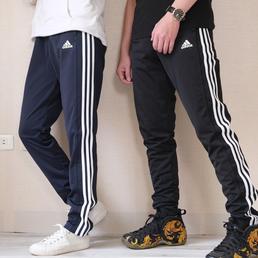 【Ayllon】Adidas 男版 經典三線 休閒 長褲 (褲管拉鍊)