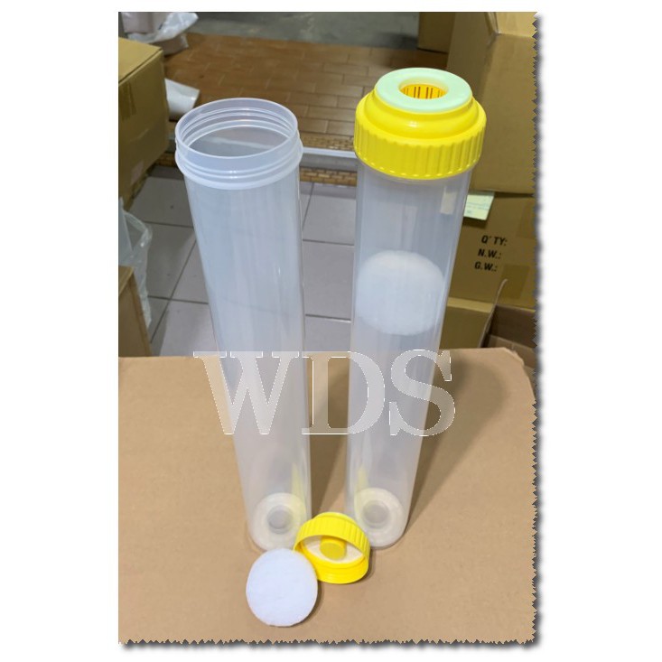 (WDS)20吋小胖濾水器環保加厚型透明空罐濾心.上蓋可拆可互換，台灣製造，可填充各式濾水材料活性碳樹脂空罐1組90元