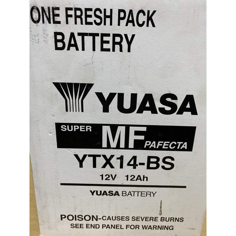 【YUASA湯淺】全新品YUASA湯淺電池 YTX14-BS