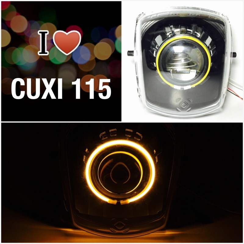 7號工廠 CUXI 115 魚眼大燈 周邊全配 很簡單就很殺 QC 車型:1SH 多層次飾圈非 LED 新鋼鐵人

