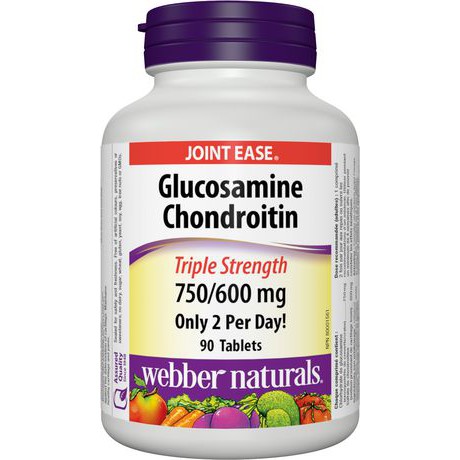 Webber Naturals 葡萄糖胺軟骨素(高效型)750/600毫克Glucosamine Chondroitin