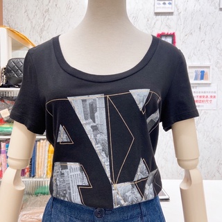 🔹Sistar🔹ARMANI EXCHANGE AX 黑色 大logo 10%純綿 T恤 舒適 吸汗 百搭 親膚 0