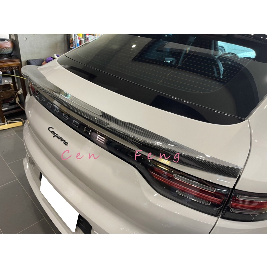 涔峰ＣＦ☆ Porsche Cayenne Coupe E3 中尾翼 Carbon 卡夢 碳纖維 尾翼 鴨尾 擾流板