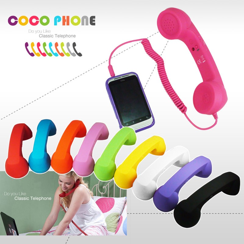 COCO Phone 復古電話筒/手機外接電話筒/3.5mm/Skype通話/電腦外接話筒