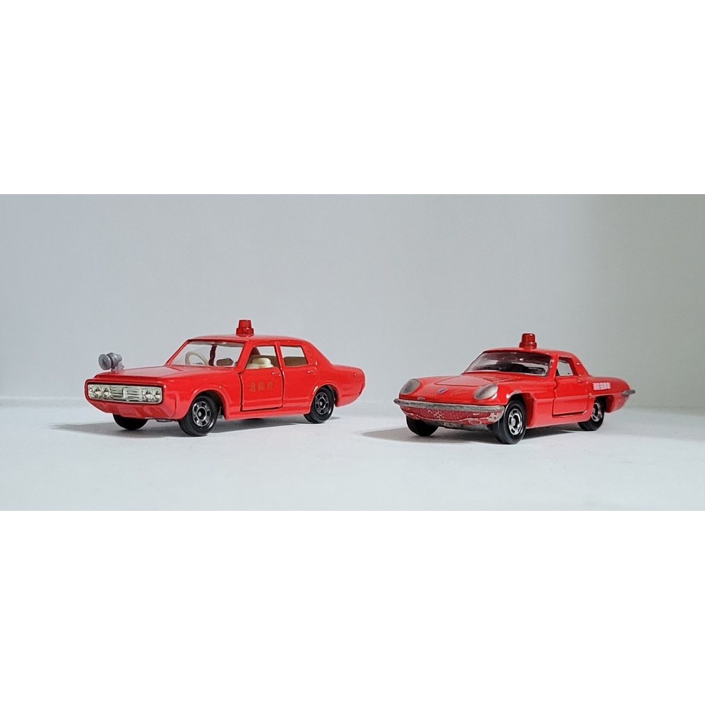 TOMICA 消防警車戰損無盒双車組