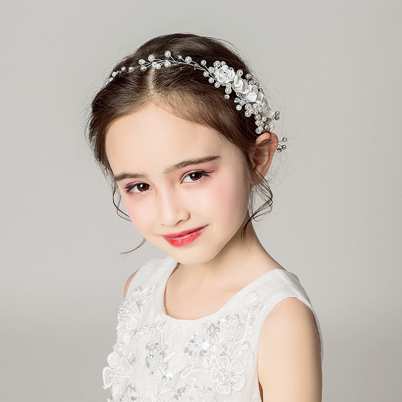 超仙兒童頭飾頭花髮帶髮箍花環女童韓國公主髮飾花童飾品生日演出