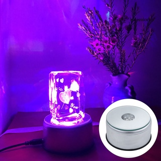 [玫瑰] 燈座 360 度旋轉 USB 供電塑料玻璃藝術 LED 化妝品展示座