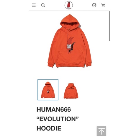 黃鴻升 帽T  HUMAN666 “EVOLUTION” HOODIE