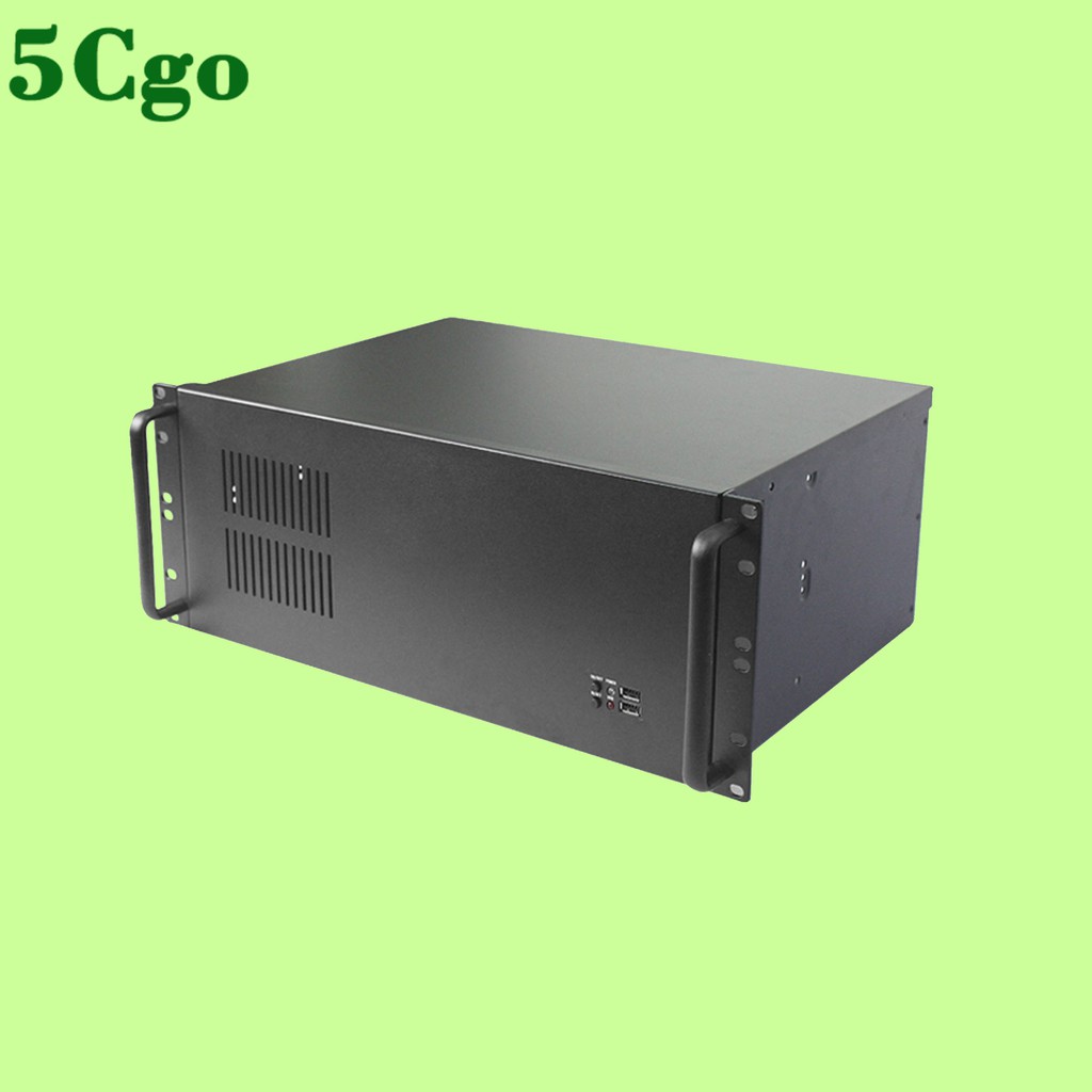 5Cgo【含稅】4U超短工控黑色機箱300深工業電腦伺服器機箱工控計算機HTPC 7個插槽t596923666705