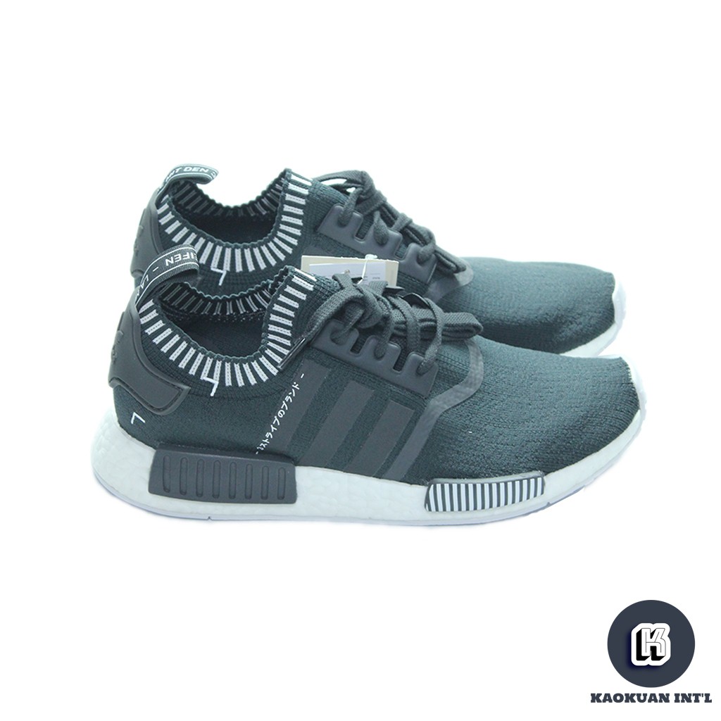 ADIDAS NMD R1 PRIMEKNIT PK 材質 日文 鐵灰 深灰 黑白 S81849【高冠國際】