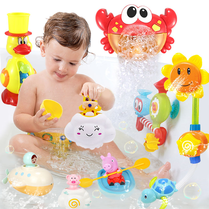 寶寶洗澡玩具 抖音同款螃蟹吐泡泡機吹嬰幼兒兒童沐浴寶寶洗澡玩具決明子沙灘 戲水玩具 寶寶玩具