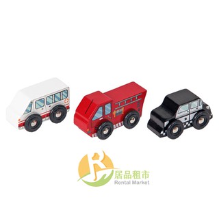 【居品租市】※專業出租平臺 - 嬰幼玩具※ mentari 木頭玩具 緊急救援小車隊