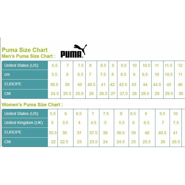 Размеры puma uk. Puma Sneakers Size Chart. Puma Shoes Size Chart. Пума Размерная сетка обуви. Таблица размеров обуви Puma.