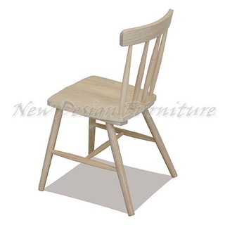 歐式全實木水洗白鄉村風格背四線餐椅