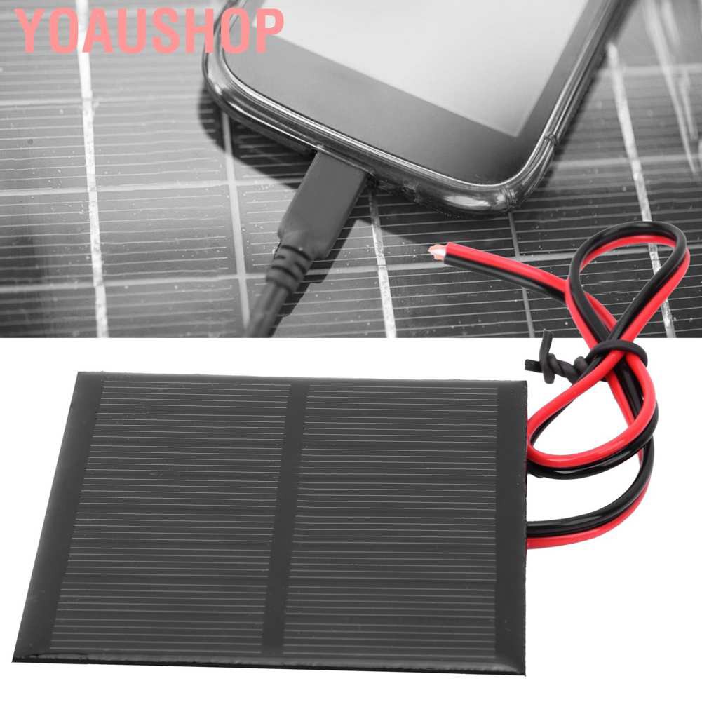 Yoaushop 5pcs 小型太陽能電池板多晶矽環氧模塊 帶30cm 電纜dc 4v 160ma 蝦皮購物