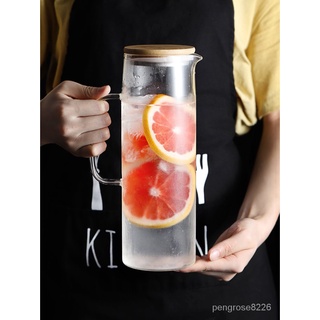 【優選精品】玻璃冷水壺家用北歐風耐高溫儲晾涼白開水杯日式耐熱創意大冰水瓶ins風韓國 vLwh