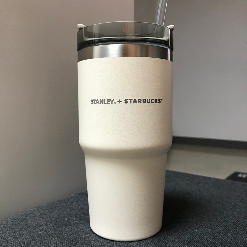 ［全新-現貨］Starbucks星巴克 x Stanley品牌聯名 Creamy奶油白/白色TOGO不鏽鋼冷水杯