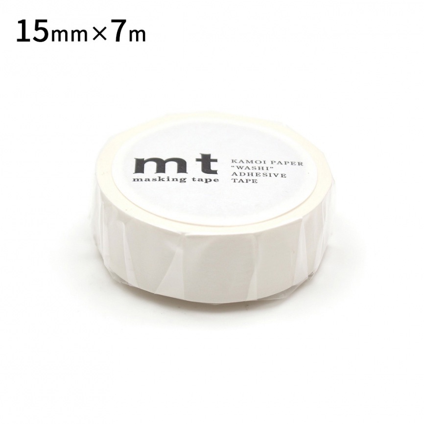 【莫莫日貨】新裝上市 日本原裝進口 mt 素色系列 無地 紙膠帶 和紙膠帶 - 純白 MT01P208R