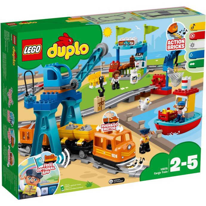 [飛米樂高積木磚賣店]自取3700 LEGO 10875 Duplo 得寶 貨運列車