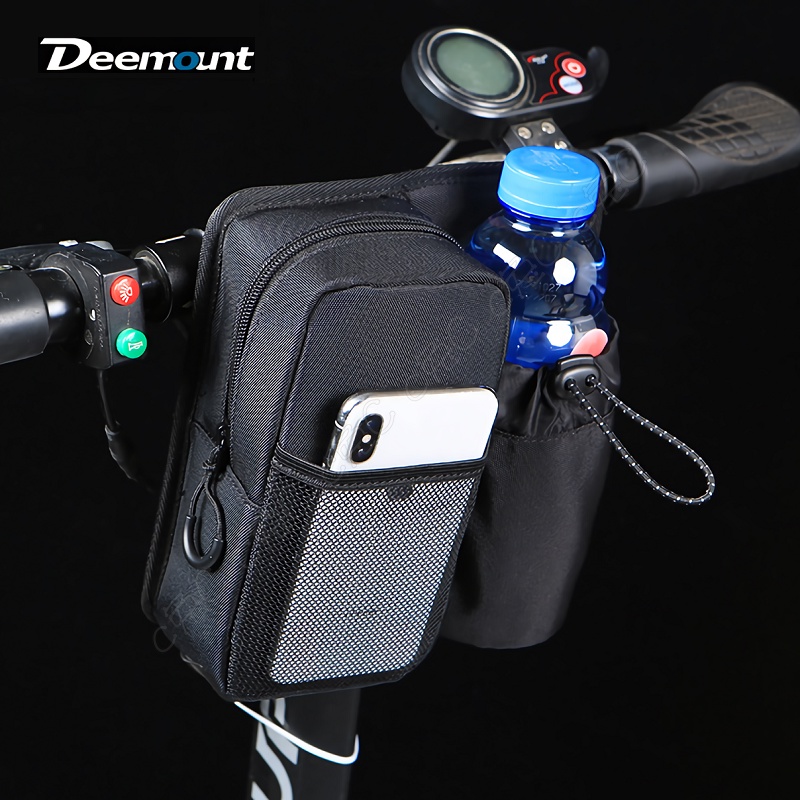 Deemount-多功能自行車頭包：小折疊車置物水瓶包 飲水杯手機袋 小摺疊車手袋 腳踏車前包 單車把手袋 水壺架龍頭包