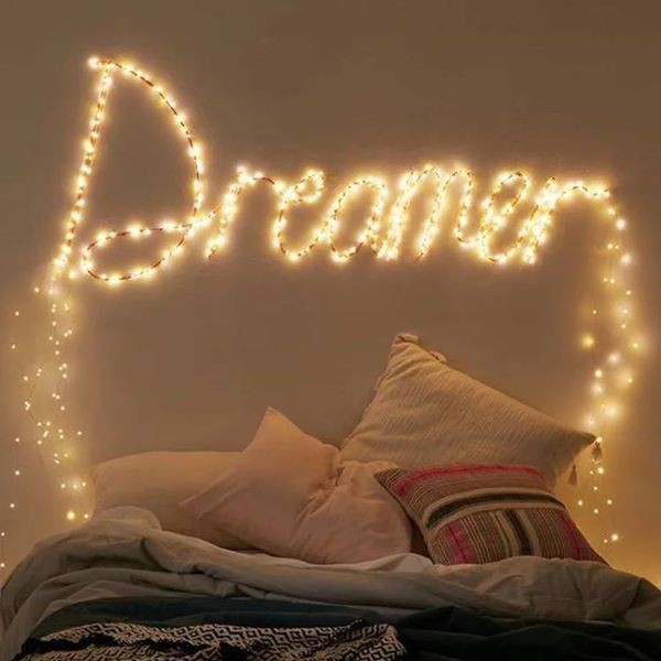 50m 好美的銅線燈串 防水喲 Led螢火蟲燈串米粒燈聖誕燈串工程佈置自己動手做 蝦皮購物