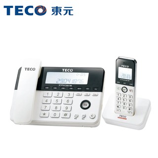(公司貨) TECO 東元 2.4GHz 數位 無線 子母電話 家用電話 市內電話 XYFXC081 【24H出貨】