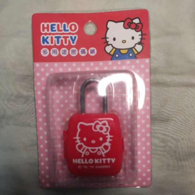 Hello Kitty 多用途密碼鎖 凱蒂貓 自訂 密碼 鎖頭 凱蒂貓 鎖頭 行李箱 造型 密碼鎖