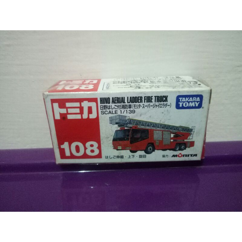 TOMICA小汽車NO. 108日野 消防車 （紅）