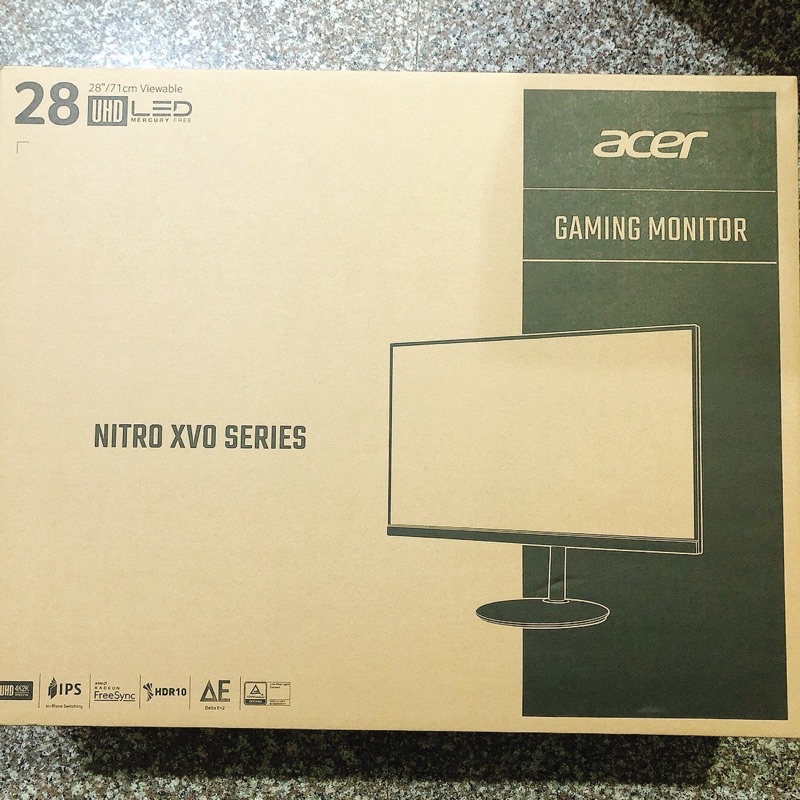 24H內快速出貨 Acer 28吋(XV280K)4K HDR電競顯示螢幕 全新未拆封