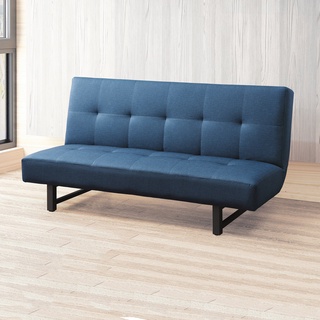 Boden-派克藍色皮沙發床/雙人椅/二人座