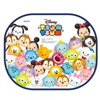 車之嚴選 cars_go 汽車用品【DC-71】NAPOLEX Disney 米奇TSUM圖案 側窗遮陽板 小圓弧 2入