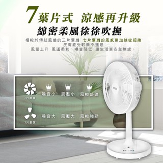 CASO 14吋智慧變頻DC風扇 省電電風扇 定時 白色110v