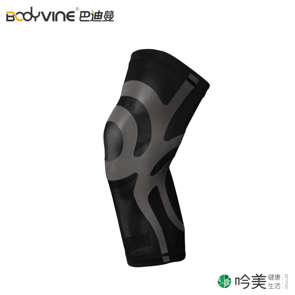 【BODYVINE】巴迪蔓 超薄貼紮護膝(左右通用) 黑色 -1入 - 吟美