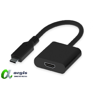 aegis艾吉斯 Type C 轉 HDMI 訊號轉接器 高畫質4K 影音傳輸【支援蘋果安卓手機筆電】AGCHD