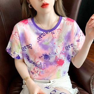 短袖上衣 圓領T恤 M-2XL韓系新款女裝寬鬆歐貨時尚個性網紅質感3D上衣H412.3136胖胖美依