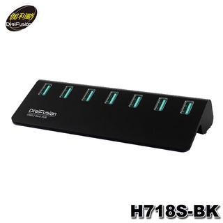 【MR3C】含稅 伽利略 H718S-BK 黑色 7埠 含變壓器 H718S USB3.2 Gen2 集線器 HUB