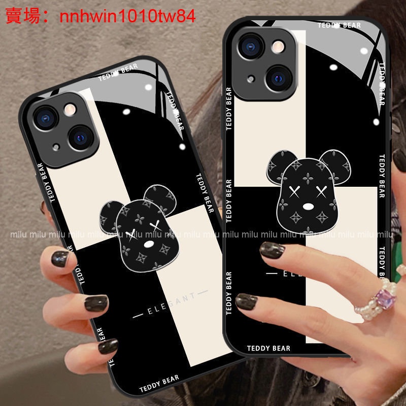 暴力熊玻璃殼 小米 12 Lite手機殼xiaomi 12 Pro 12X 11T 10T 9T保護殼時尚潮流男女ins