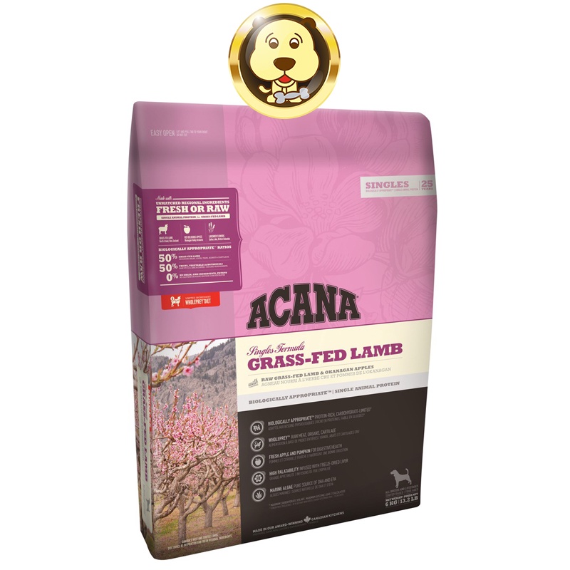 《ACANA》單一蛋白低敏無穀配方-羊肉+蘋果 全新配方 11.4kg 17kg【培菓寵物】