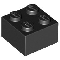 《安納金小站》 樂高 LEGO 黑色 2x2 基本磚 顆粒磚 二手 零件 3003